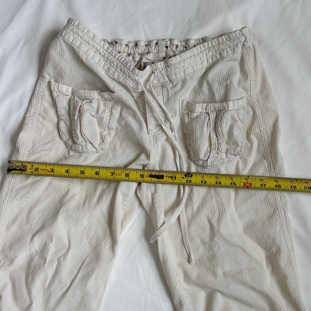 Victoria's Secret 90s Y2K Cream Lounge Pants with PINK Logo - Picture 4 of 11